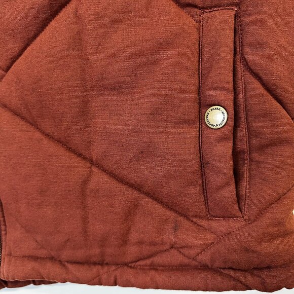 Roark Revival Quilted VestRust Burgundy Navy Blue XL - Picture 3 of 10